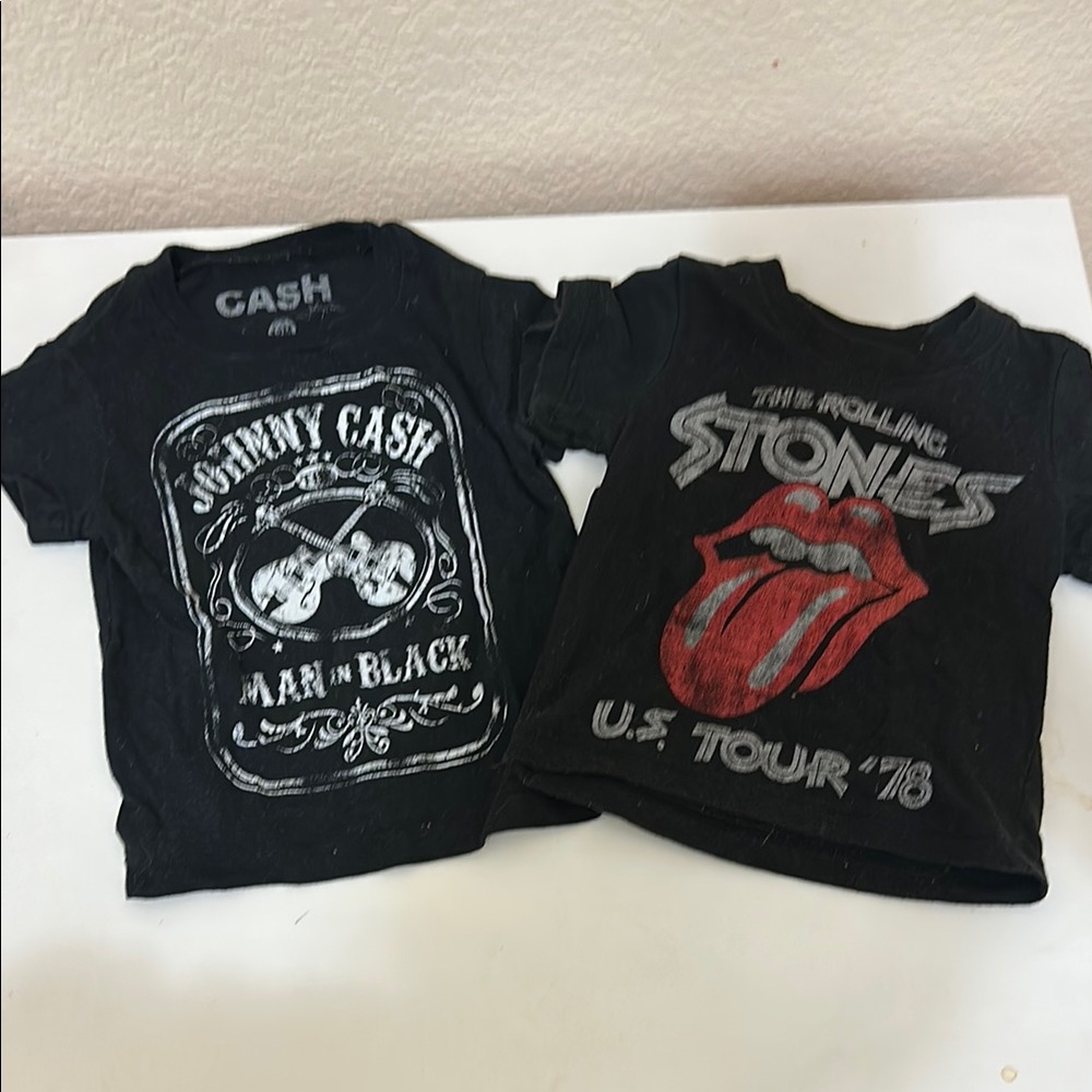3/15$ Black Graphic Kids T-Shirts Set